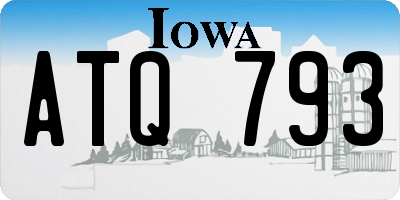IA license plate ATQ793