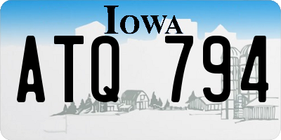 IA license plate ATQ794