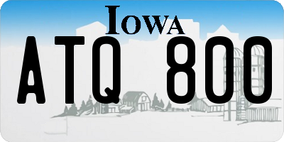 IA license plate ATQ800
