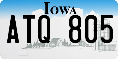 IA license plate ATQ805