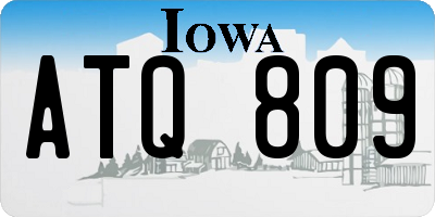 IA license plate ATQ809