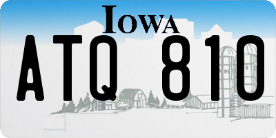 IA license plate ATQ810
