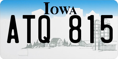 IA license plate ATQ815
