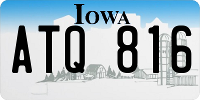 IA license plate ATQ816