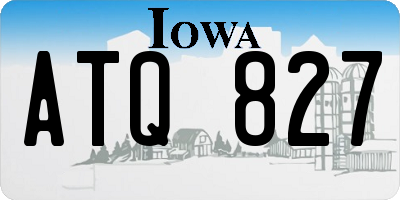 IA license plate ATQ827