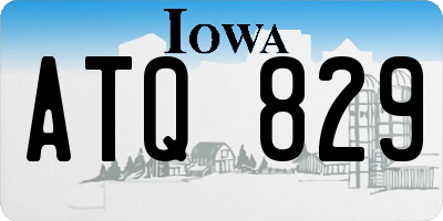 IA license plate ATQ829