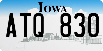IA license plate ATQ830