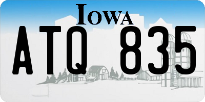 IA license plate ATQ835