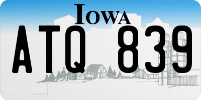 IA license plate ATQ839