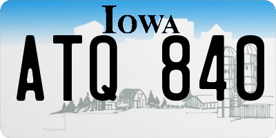IA license plate ATQ840