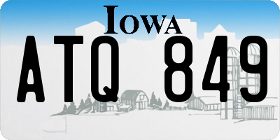 IA license plate ATQ849