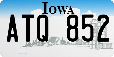 IA license plate ATQ852