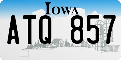 IA license plate ATQ857