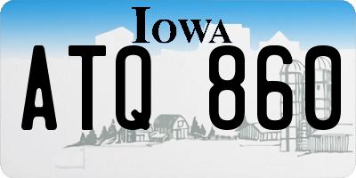 IA license plate ATQ860
