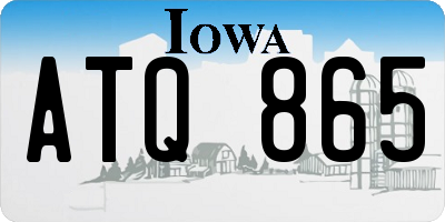 IA license plate ATQ865