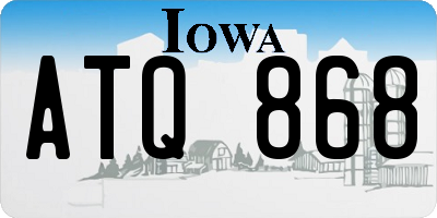 IA license plate ATQ868