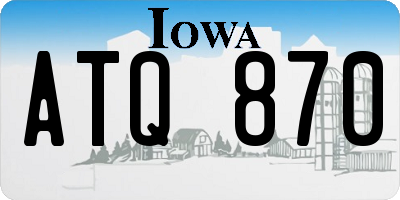 IA license plate ATQ870