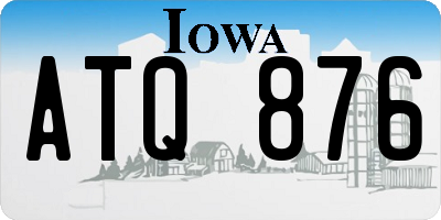 IA license plate ATQ876