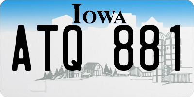 IA license plate ATQ881