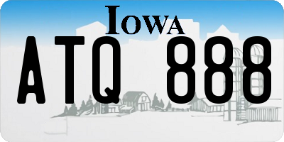 IA license plate ATQ888