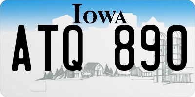 IA license plate ATQ890