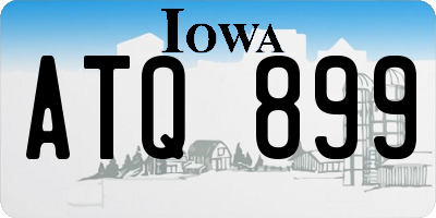 IA license plate ATQ899