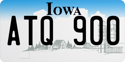 IA license plate ATQ900