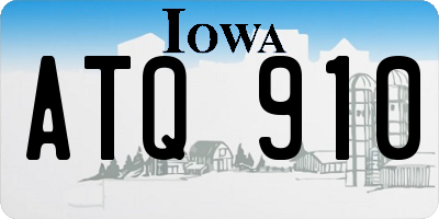 IA license plate ATQ910
