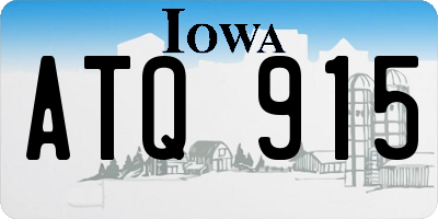 IA license plate ATQ915