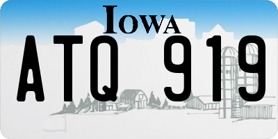 IA license plate ATQ919