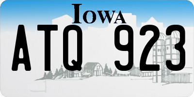 IA license plate ATQ923