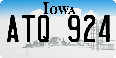 IA license plate ATQ924