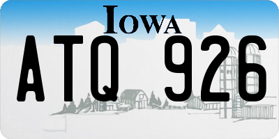 IA license plate ATQ926