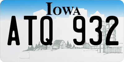 IA license plate ATQ932