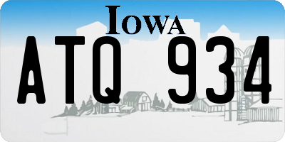 IA license plate ATQ934