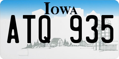 IA license plate ATQ935