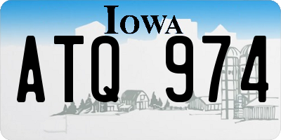 IA license plate ATQ974