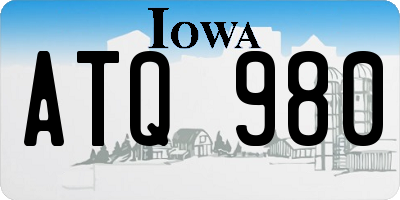IA license plate ATQ980