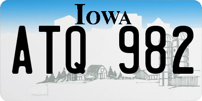 IA license plate ATQ982