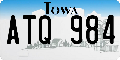 IA license plate ATQ984