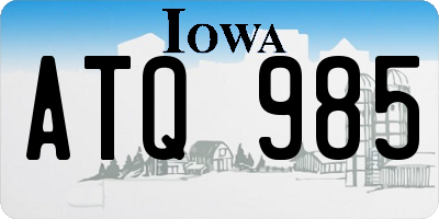 IA license plate ATQ985