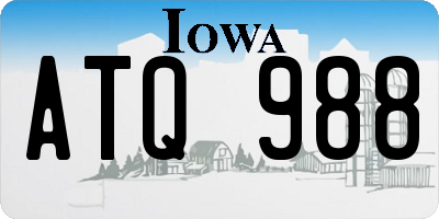 IA license plate ATQ988