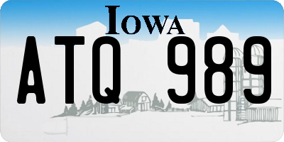 IA license plate ATQ989
