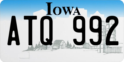 IA license plate ATQ992