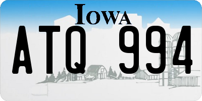 IA license plate ATQ994