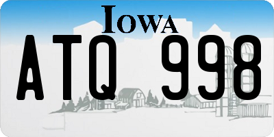IA license plate ATQ998