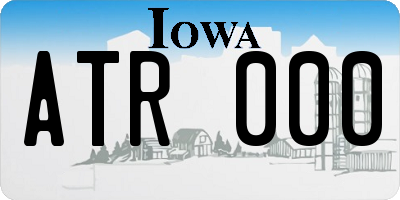 IA license plate ATR000