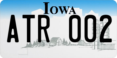 IA license plate ATR002