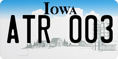 IA license plate ATR003