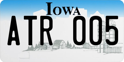 IA license plate ATR005